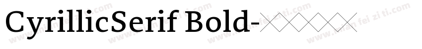 CyrillicSerif Bold字体转换